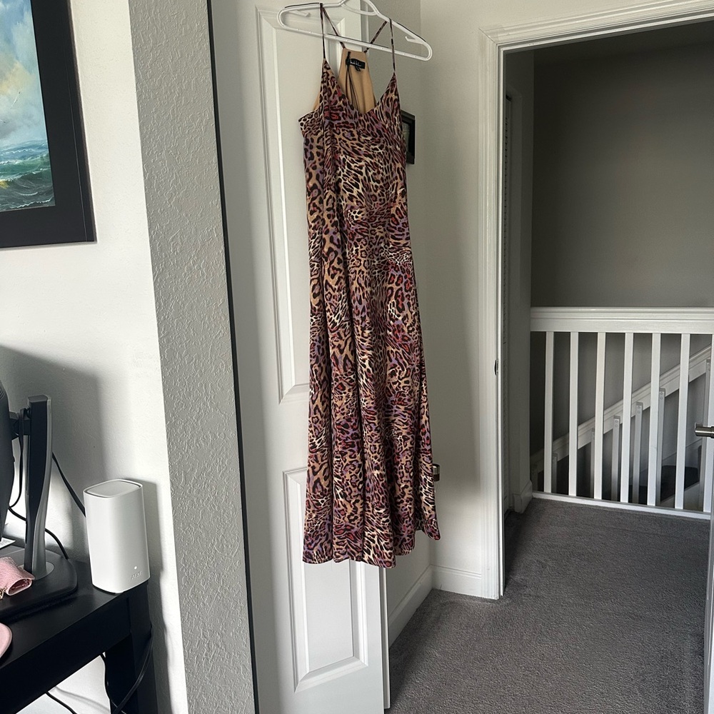 Nicole Miller Brown and Black Halter Sundress